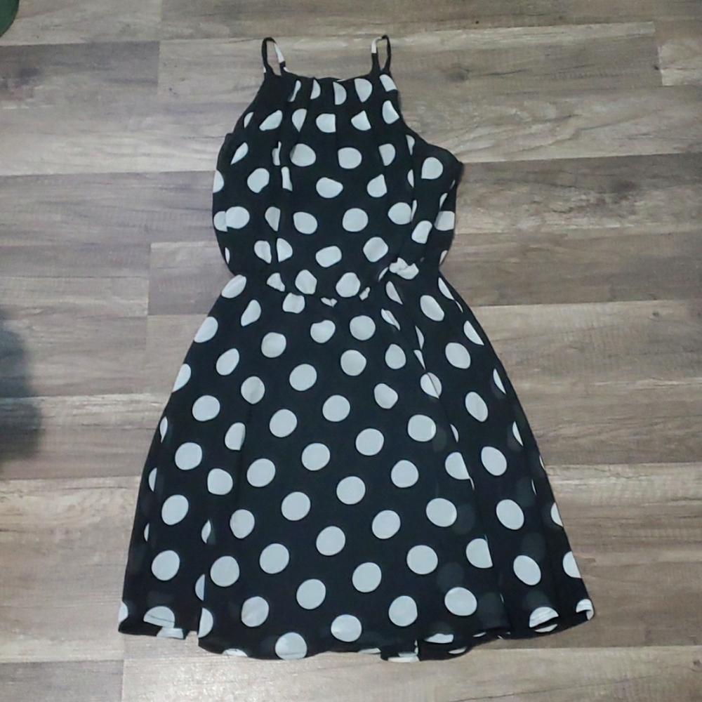 Black and White Vintage Polka Dot Dress